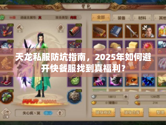 天龙私服防坑指南，2025年如何避开快餐服找到真福利？