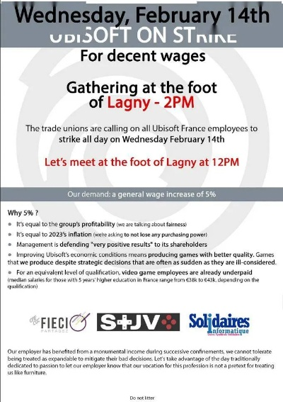 育碧裁员危机爆发，工会2月罢工捍卫权益！